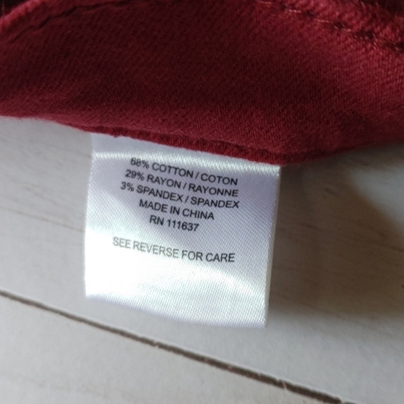 Lakeview denim x Stitch Fix dark red skinny jeans - Picture 7 of 7